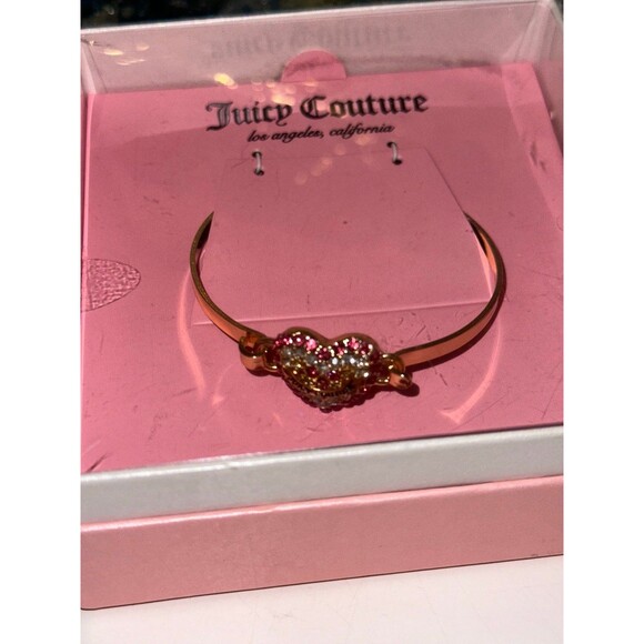 Juicy Couture Gold Heart Bangle Bracelet NEW - Picture 1 of 5